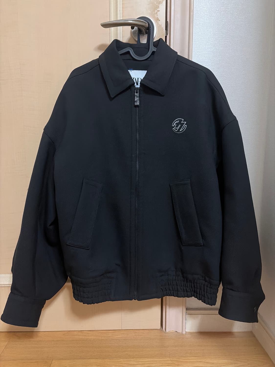 자라 X 아더에러 오버사이즈 칼라 봄버 자켓 블랙 XS 상품이미지2