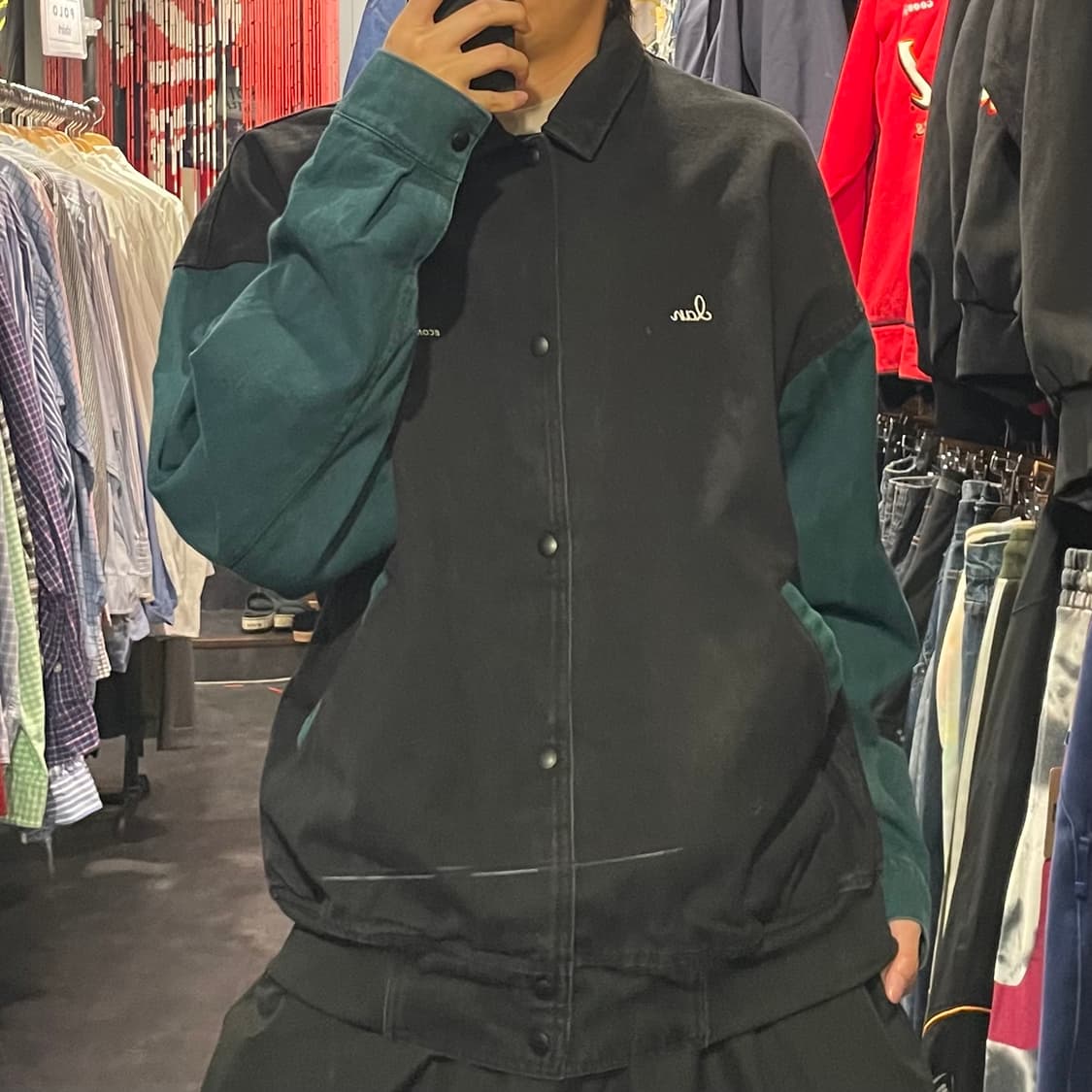 [IM] VTG 블랙 바시티 자켓 상품이미지3