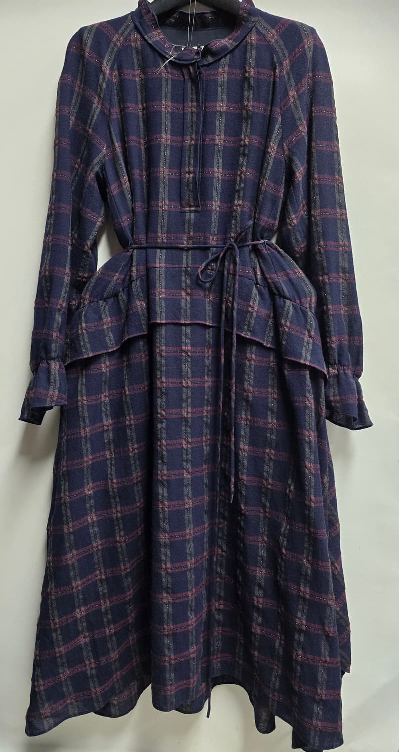 한섬)SJSJ 글리터 체크 모 롱 원피스 S 상품이미지1