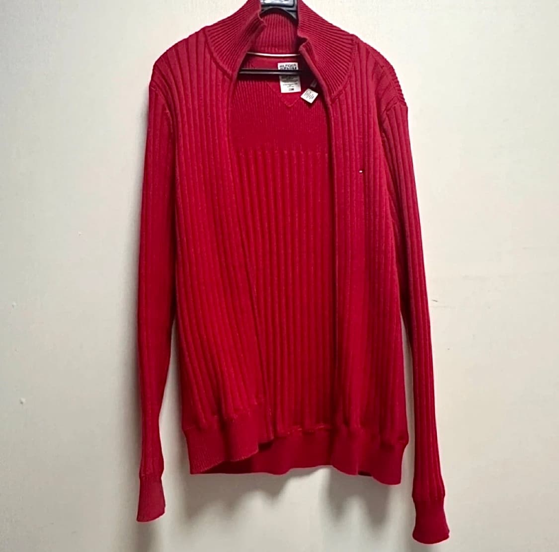 [ 타미힐피거 ] 어센틱 클래식 어페럴 레드 니트 집업  상품이미지6