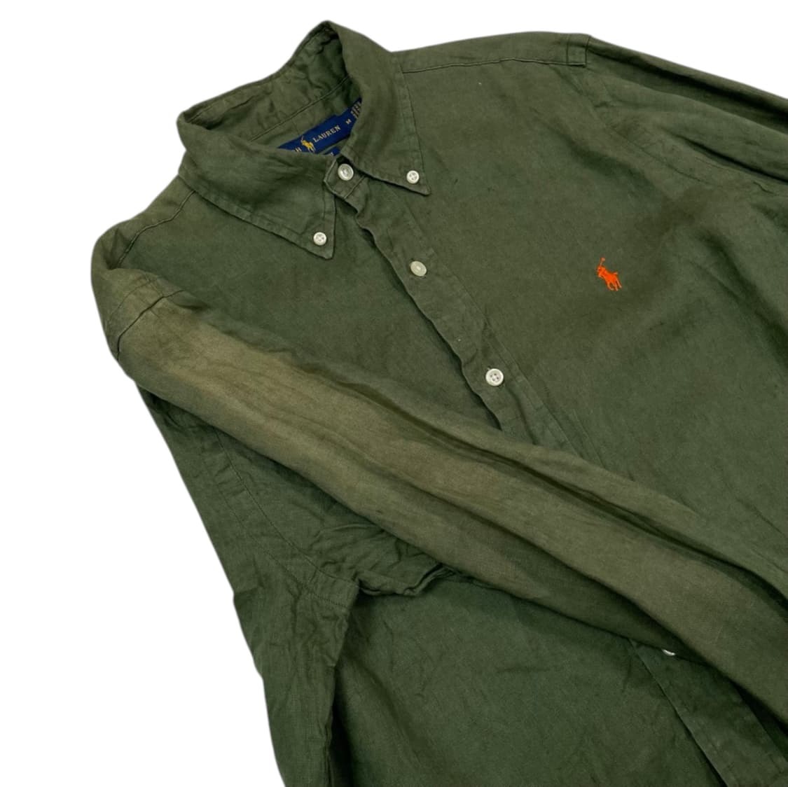 랄프로렌 Ralph Lauren 올리브그린 클래식핏 린넨 셔츠 M 상품이미지5