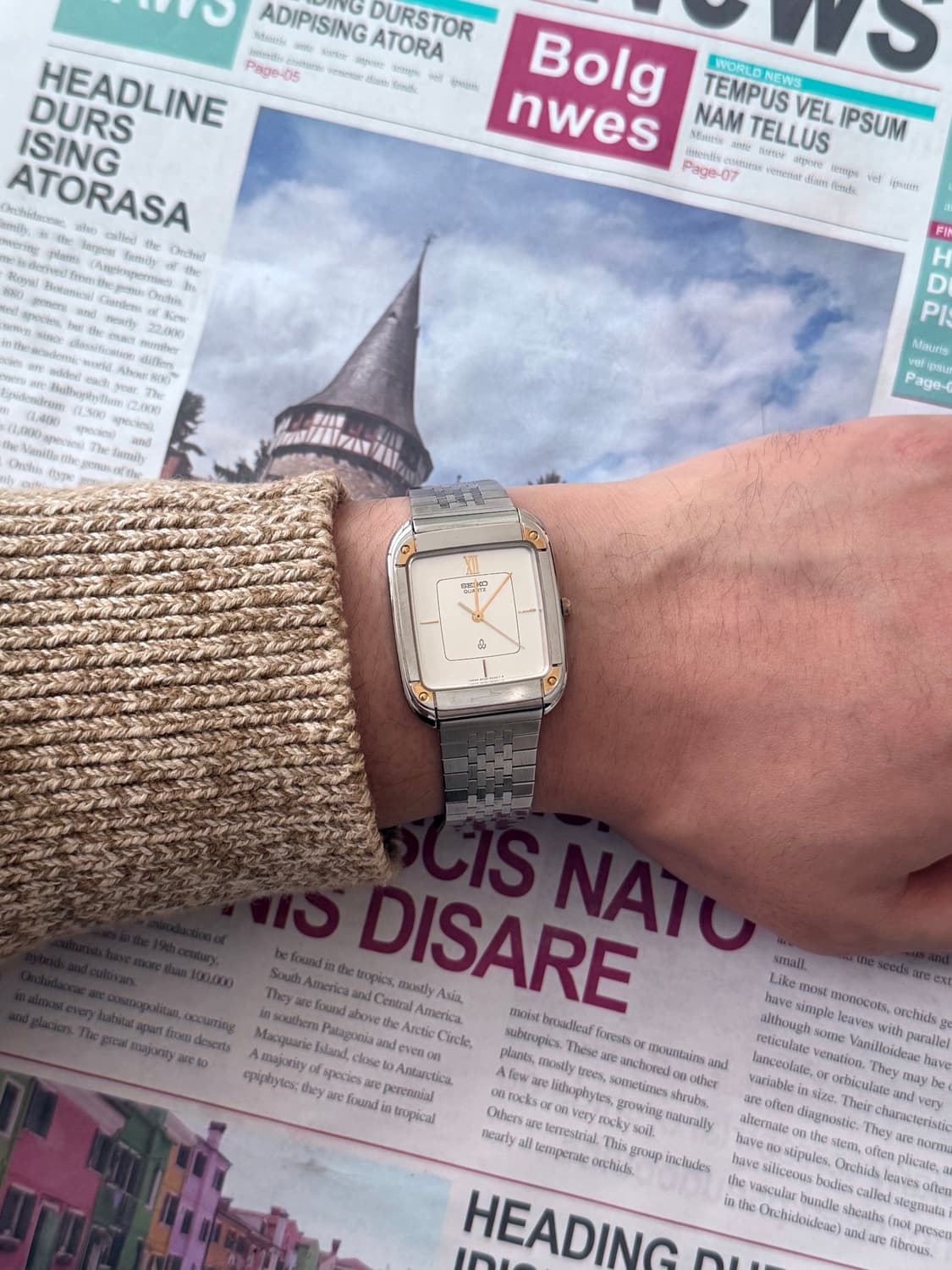 Seiko 세이코 쿼츠 스퀘어 상품이미지5