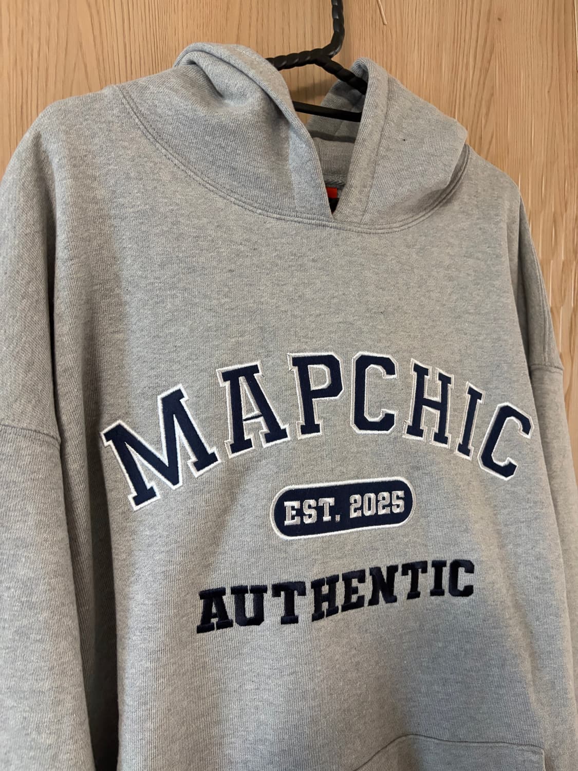 맵시크 어센틱 로고 후디 M 그레이 공용가능 무신사 상품이미지2