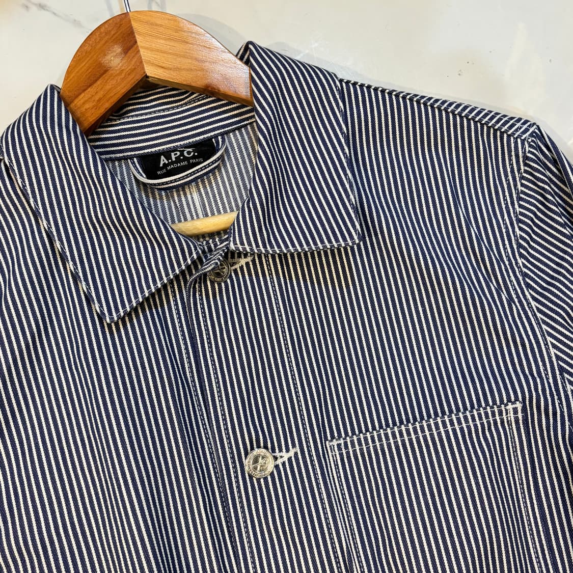 아페쎄 스트라이프 트러커 자켓 S 상품이미지2