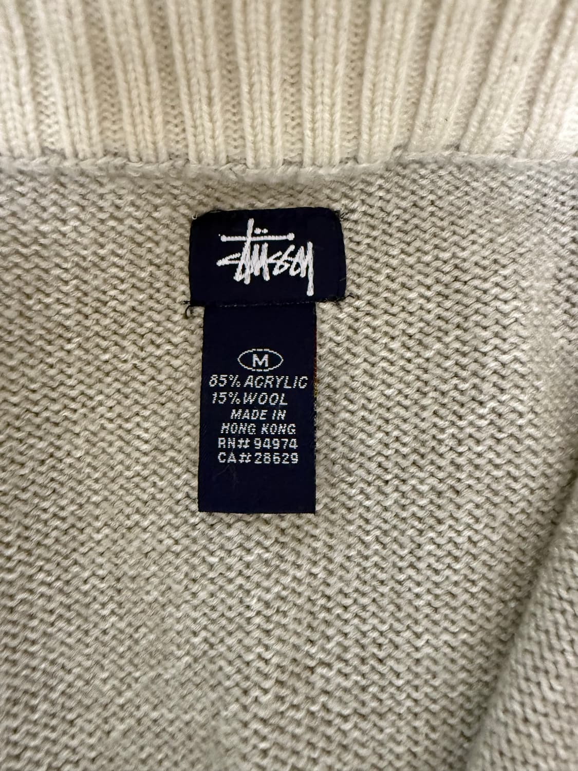 아카이브) 션 스투시 니트 집업 m 상품이미지3