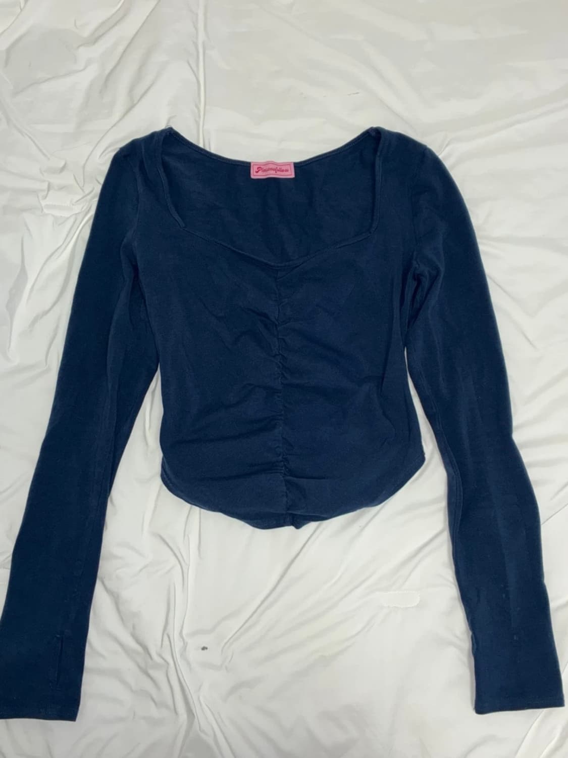 플리즈노팔로우 달린탑 네이비 상품이미지1