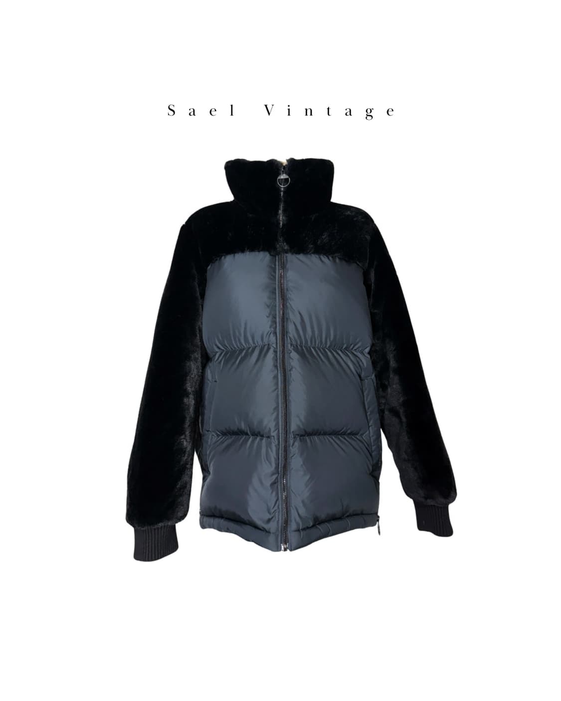 질스튜어트 스포츠 19FW 블랙 에코퍼 숏 다운 패딩 상품이미지3