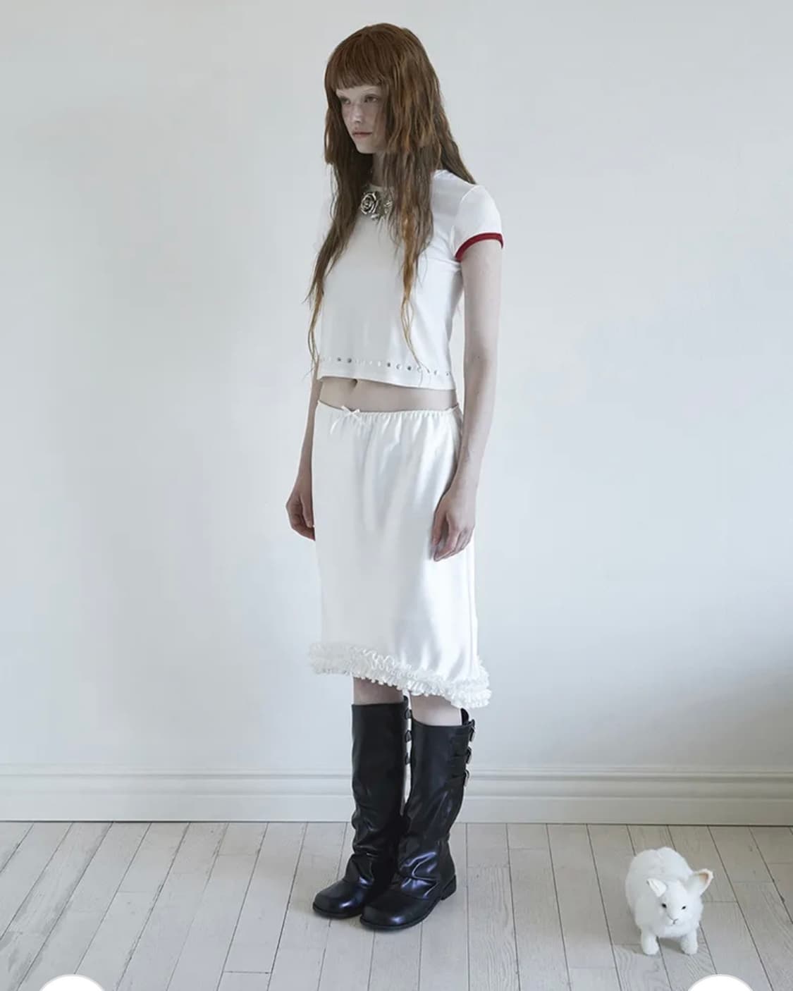 데어드 DOUBLE FRILLED CURVE SKIRT 상품이미지1