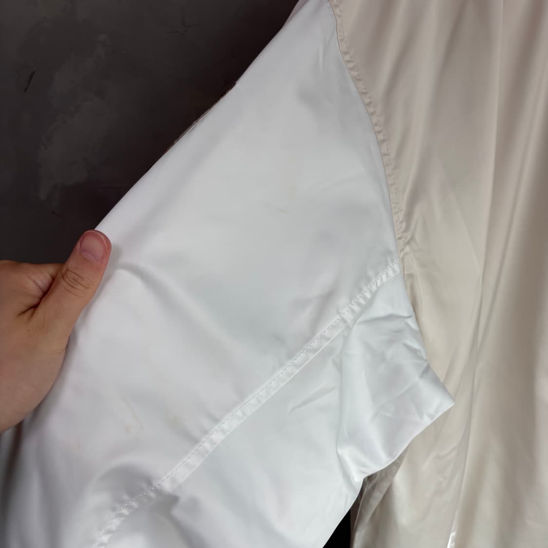 노스페이스 화이트라벨 플레이어 바시티 봄버 자켓 크림 상품이미지4