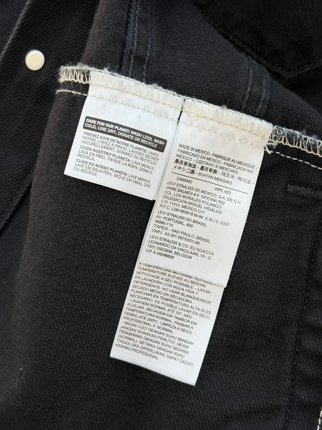 Levis 리바이스 데님 블랙 트러커 자켓 XXL (105)   상품이미지8