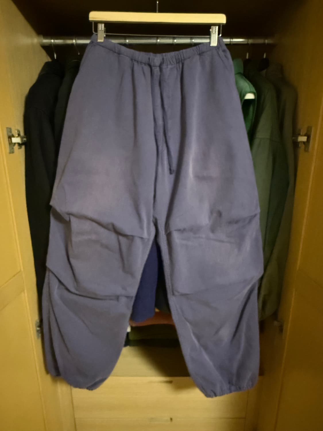 [1]코모리 코튼드릴 니턱팬츠 퍼플 상품이미지2