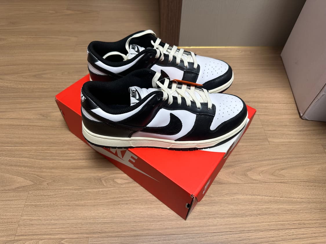 w290 m285 나이키 덩크 로우 빈티지 범고래 블랙 앤 화이트 상품이미지5