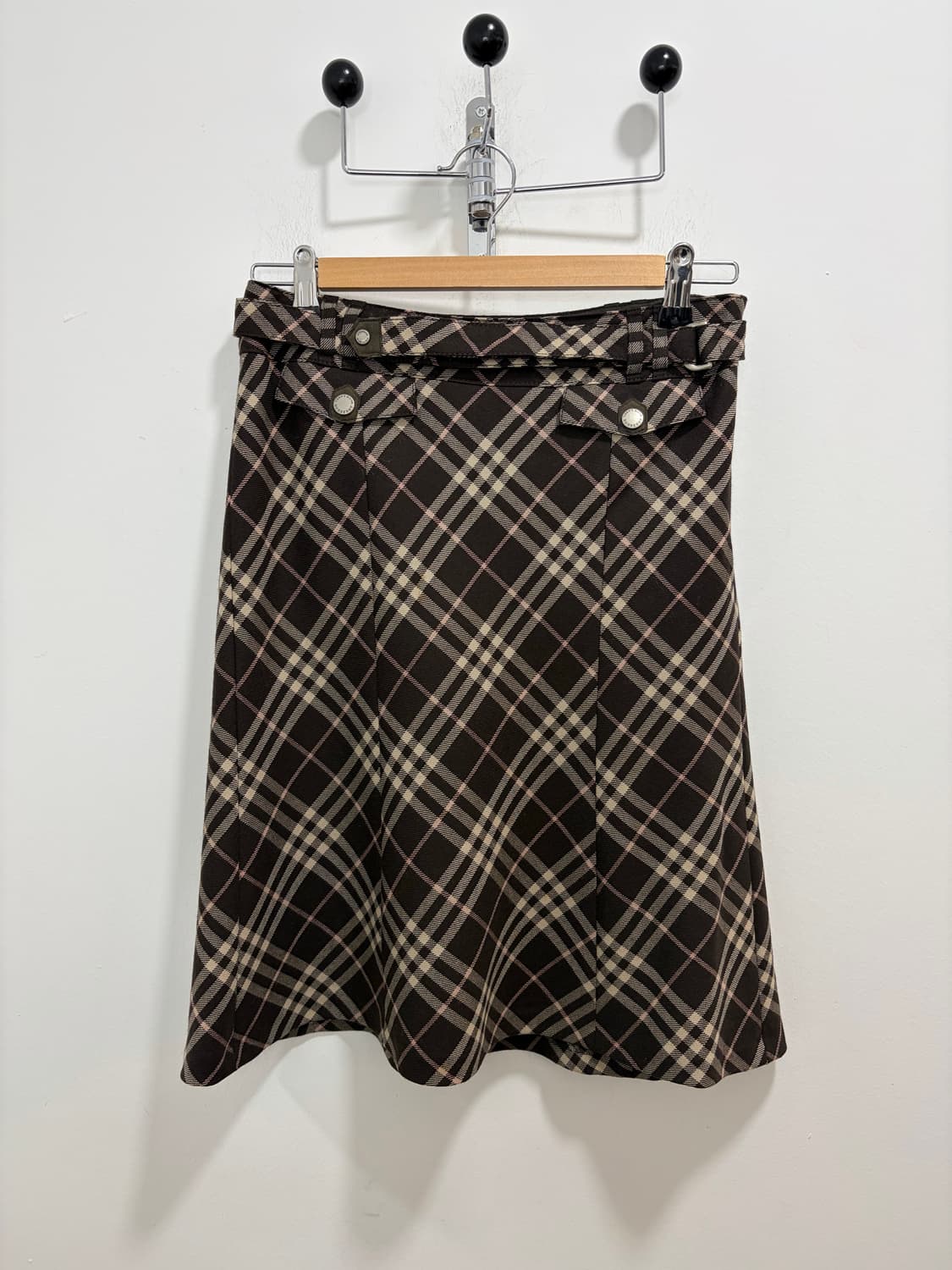 버버리 초코 브라운 미디 스커트 상품이미지3