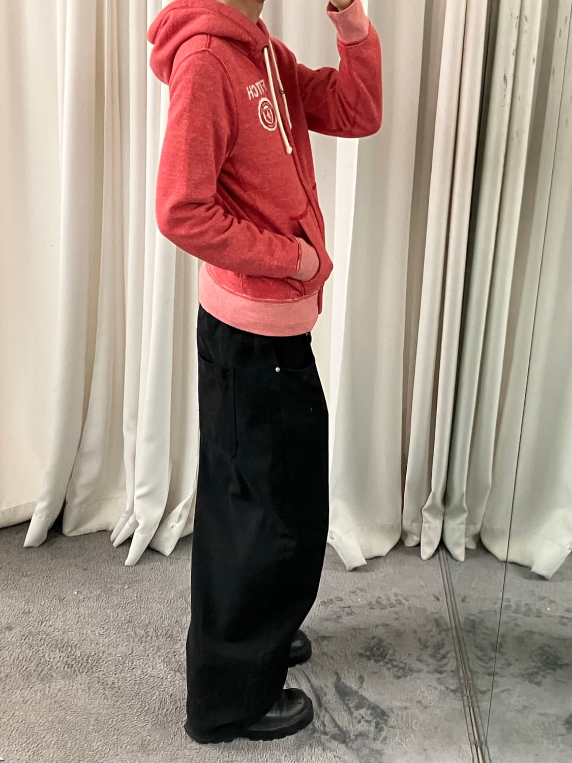 아베크롬비 레드 후드집업 S 상품이미지6