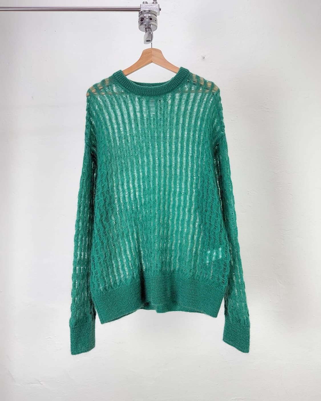 리버 그린 로드리 네트 시스루 니트 스웨터 상품이미지1