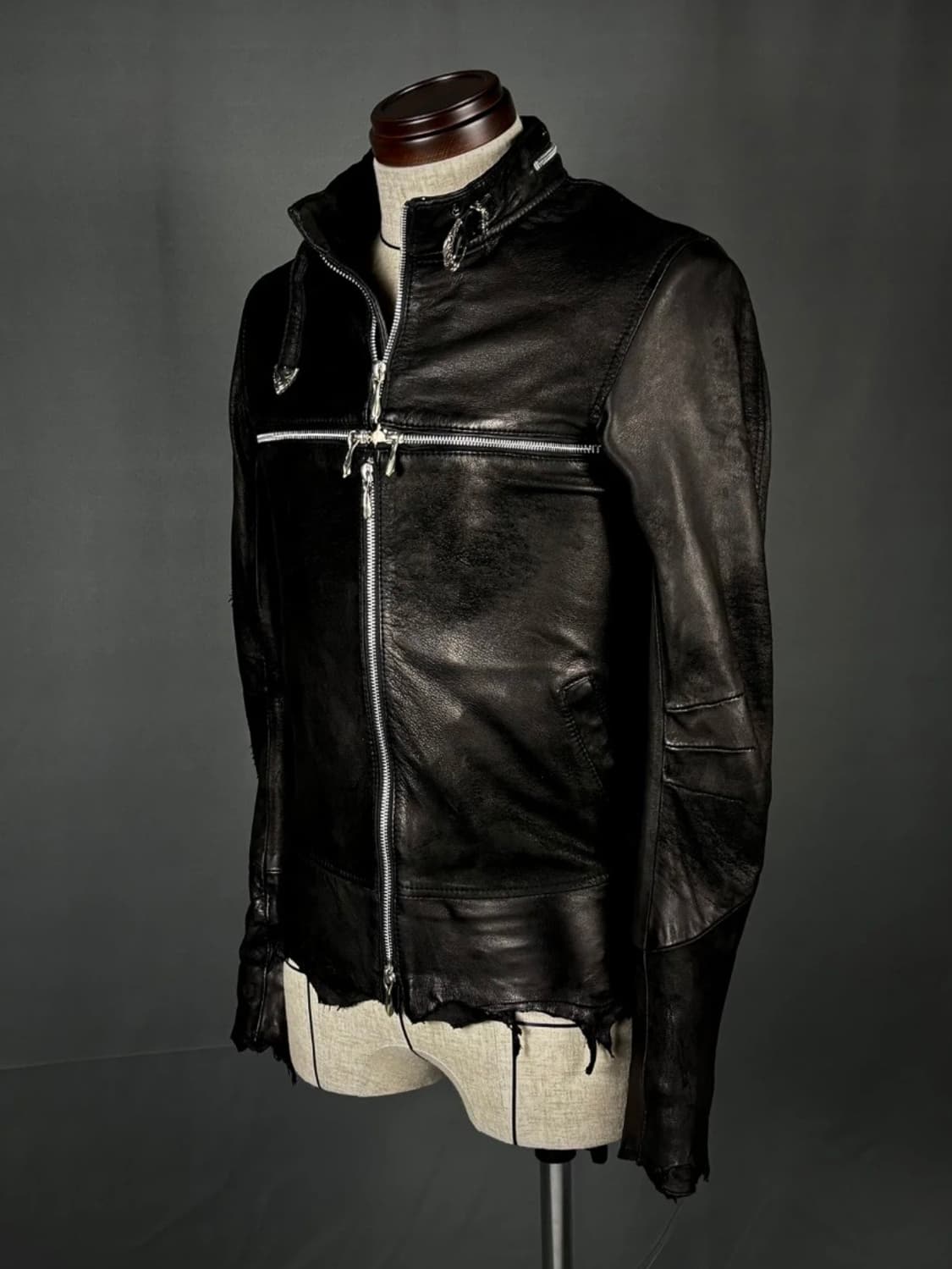 14th addiction cross zip leather jacket 상품이미지2