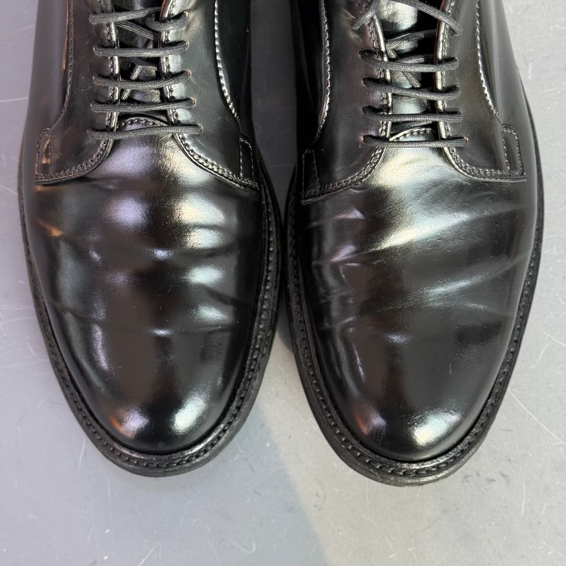 [10.5D] 알든 9901C 블랙 코도반 플레인 토 더비 상품이미지2