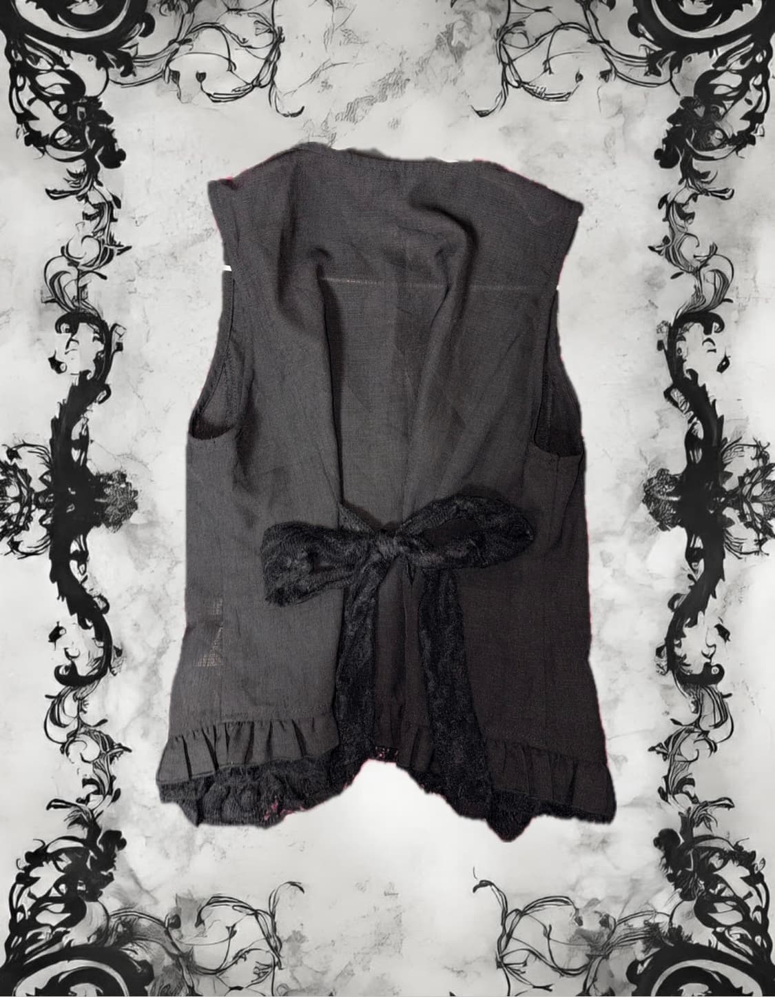 엑시즈팜 프릴 블랙 베스트 axesfemme vest 상품이미지2