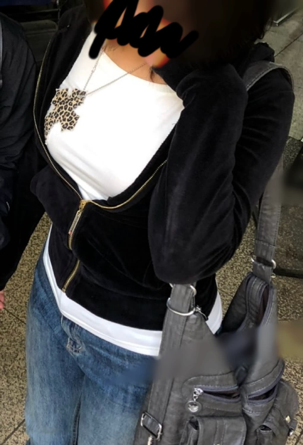 리즈리사 갸루 y2k 벨벳 후드 상품이미지3