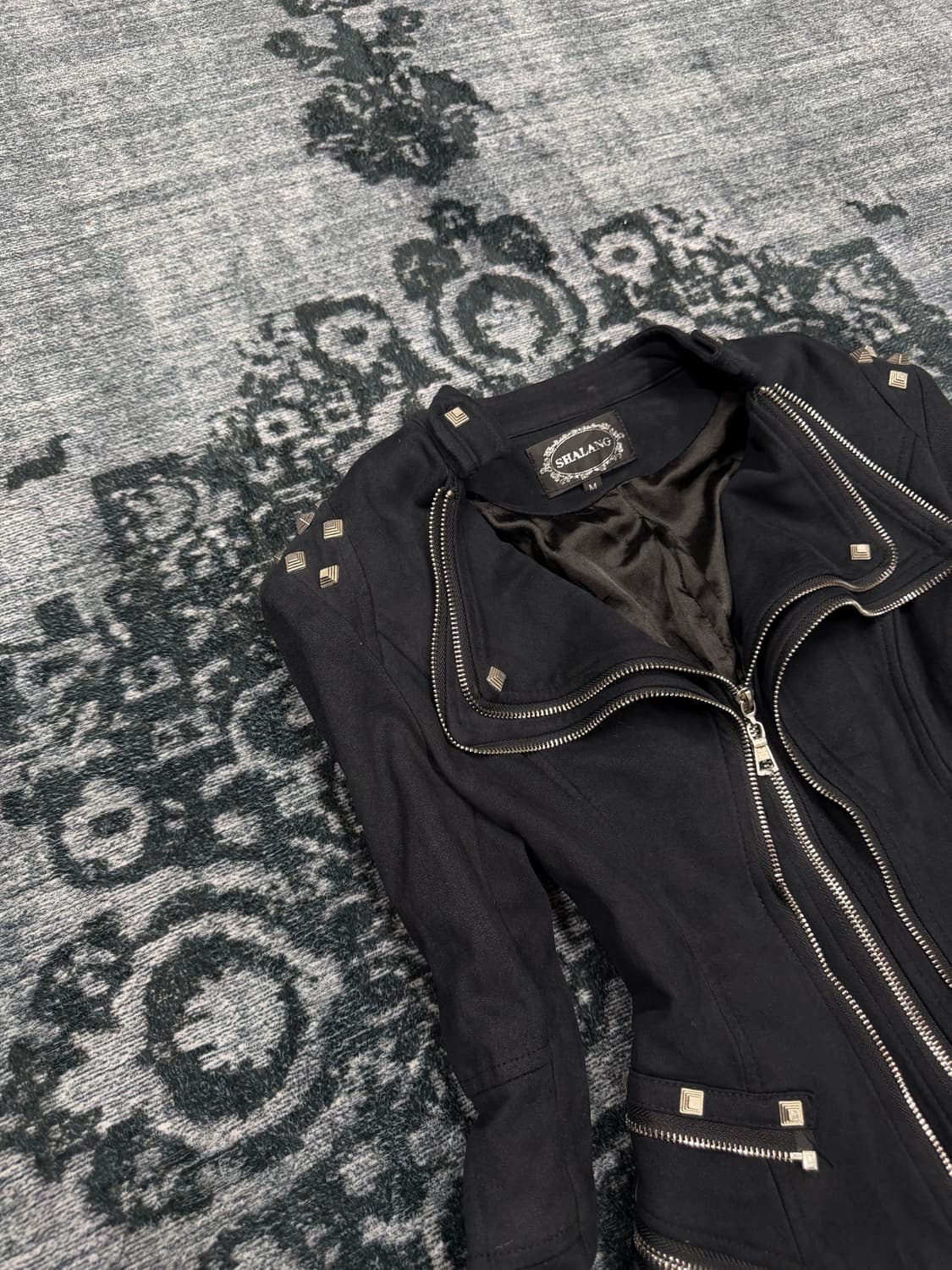 Shallang faux swede stud rider jacket 상품이미지3