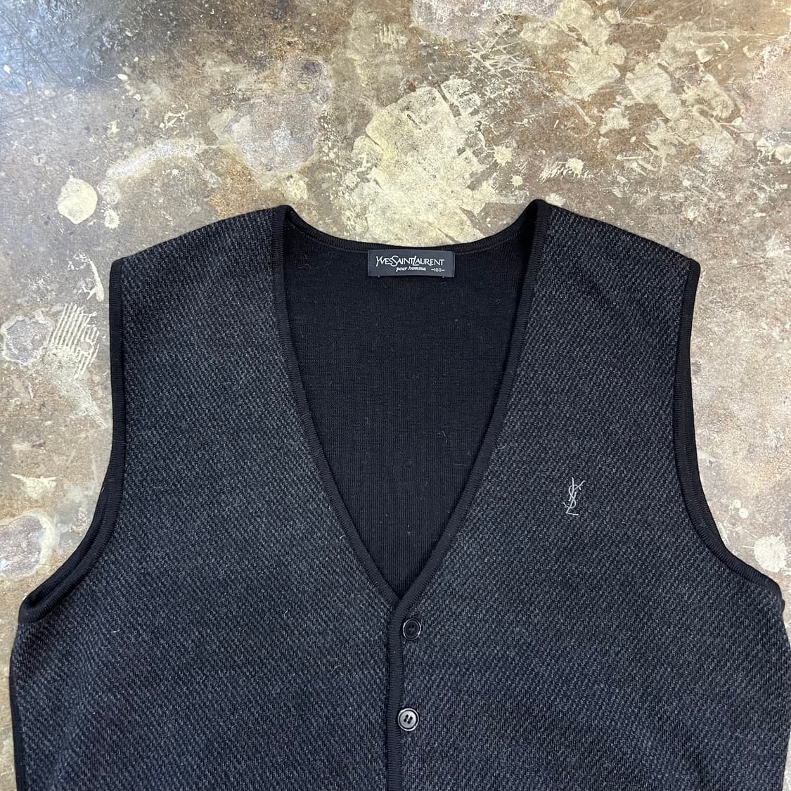 100) 입생로랑 니트 조끼 가디건 베스트 상품이미지2