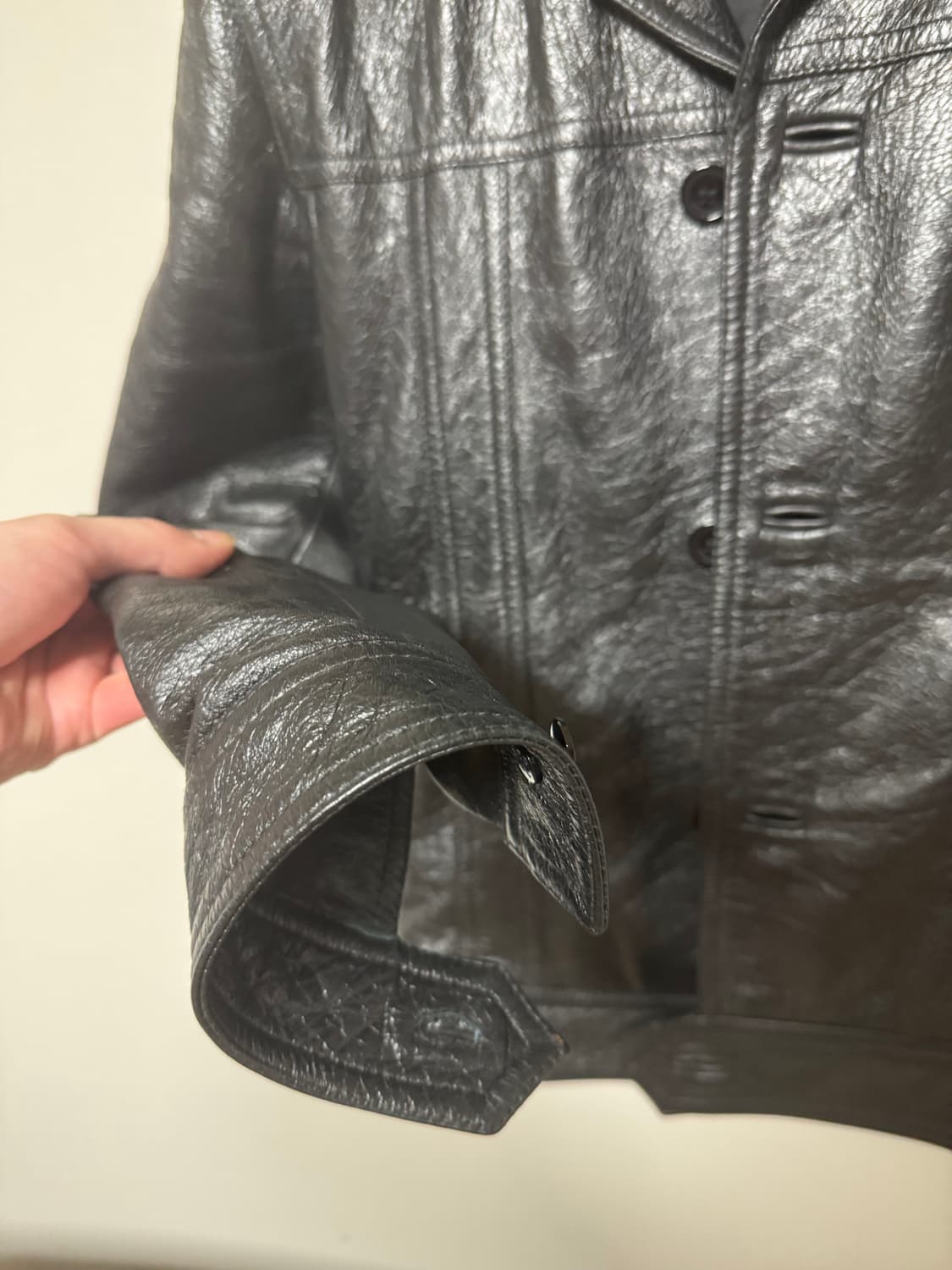 생로랑 14FW 에디 레더 트래퍼 자켓 44사이즈 상품이미지7