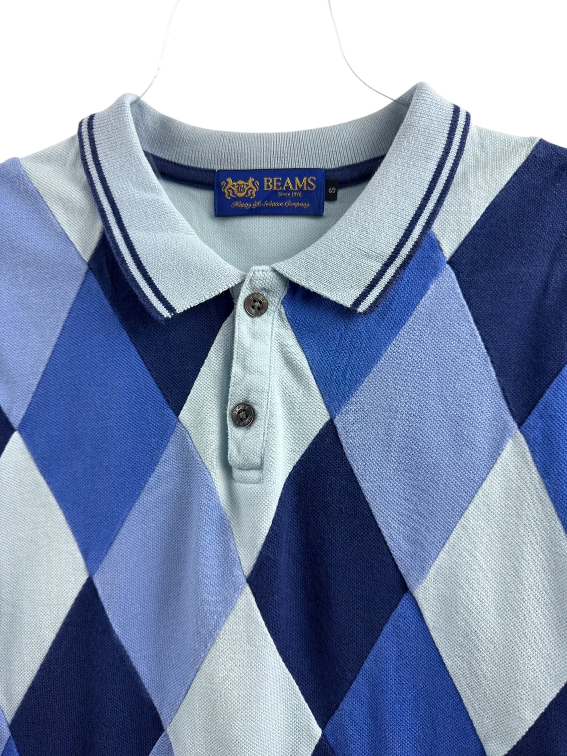 빔즈 아가일 파스텔블루 PK 슬리브1292 상품이미지4