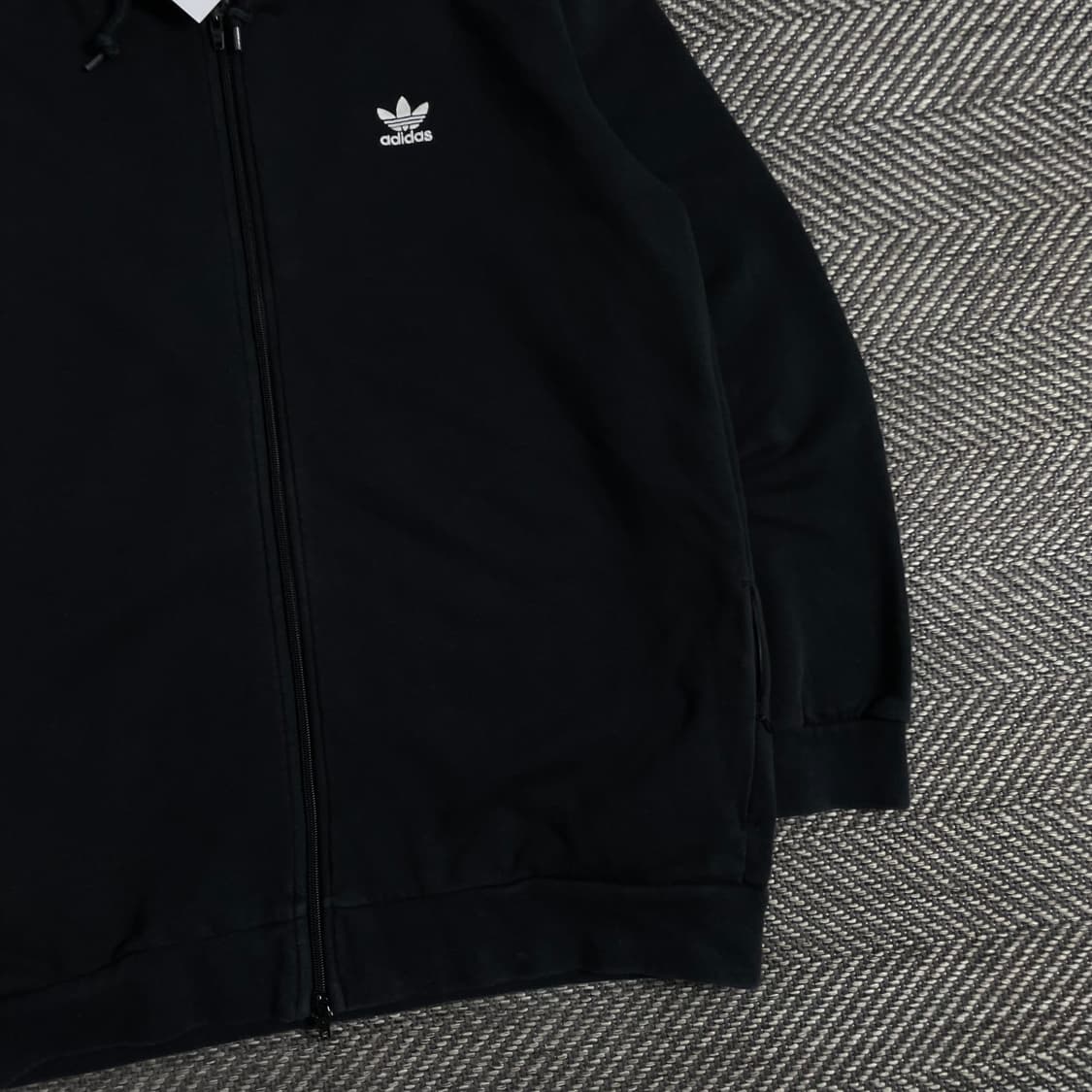 아디다스 트레포일 빅로고 블랙 스웻 후드집업o 3245 상품이미지3