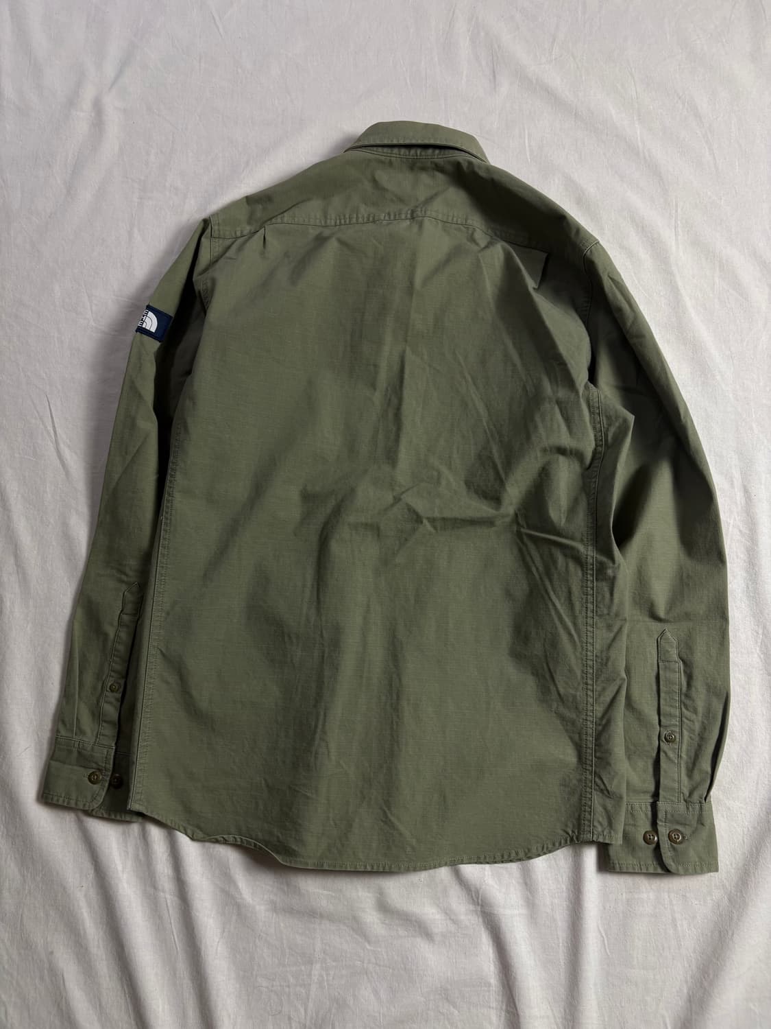 The North Face 카키 로고 포켓 셔츠 S 상품이미지2