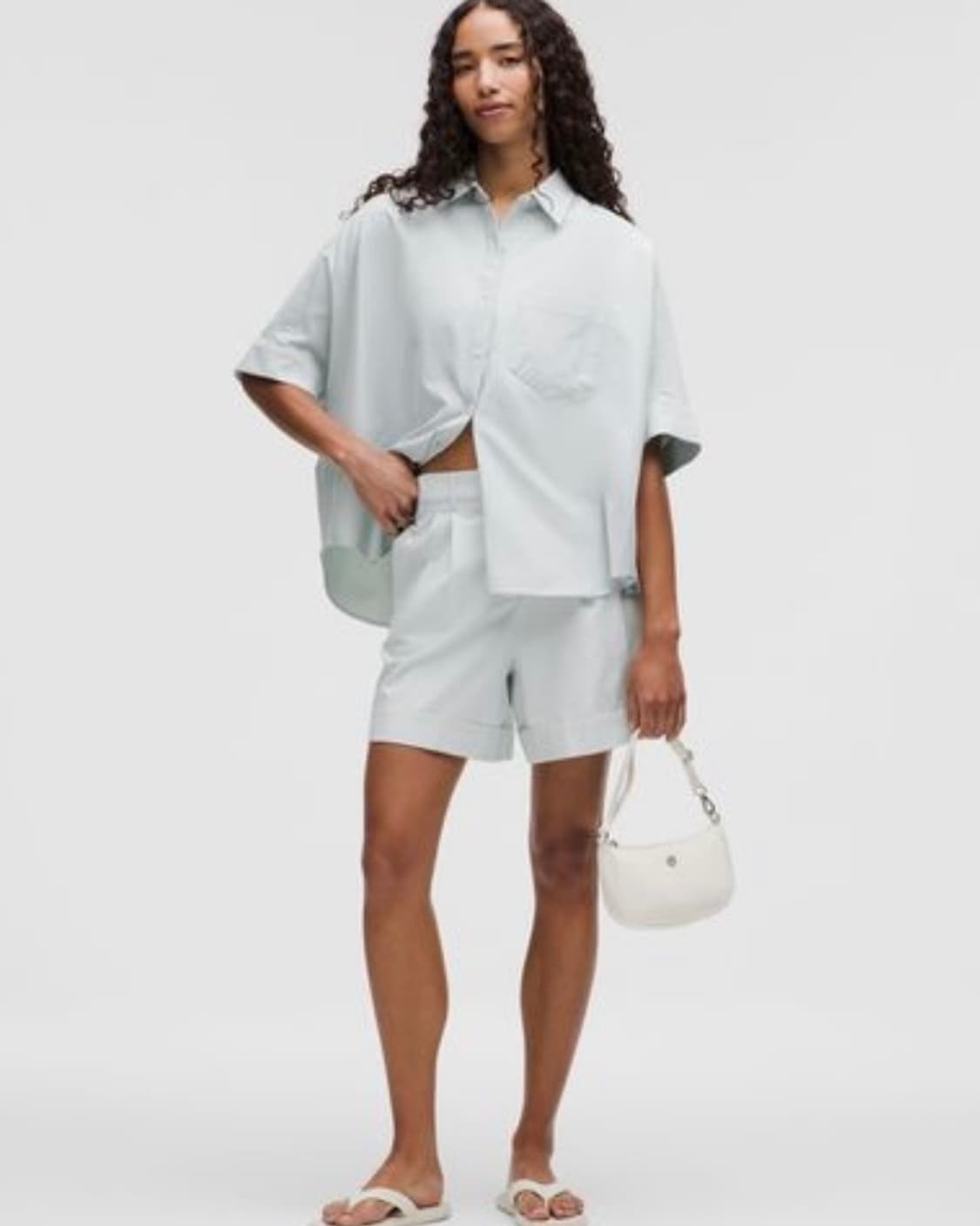 룰루레몬 린넨 셔츠 / 하늘색 상품이미지5