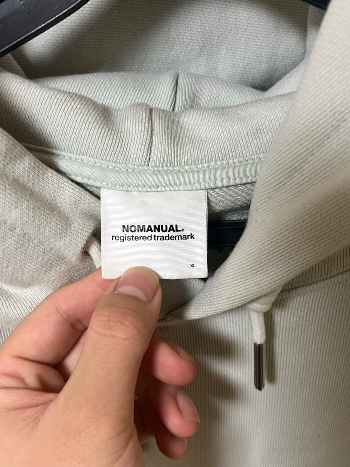 노매뉴얼 백로고 후드티 XL 상품이미지3