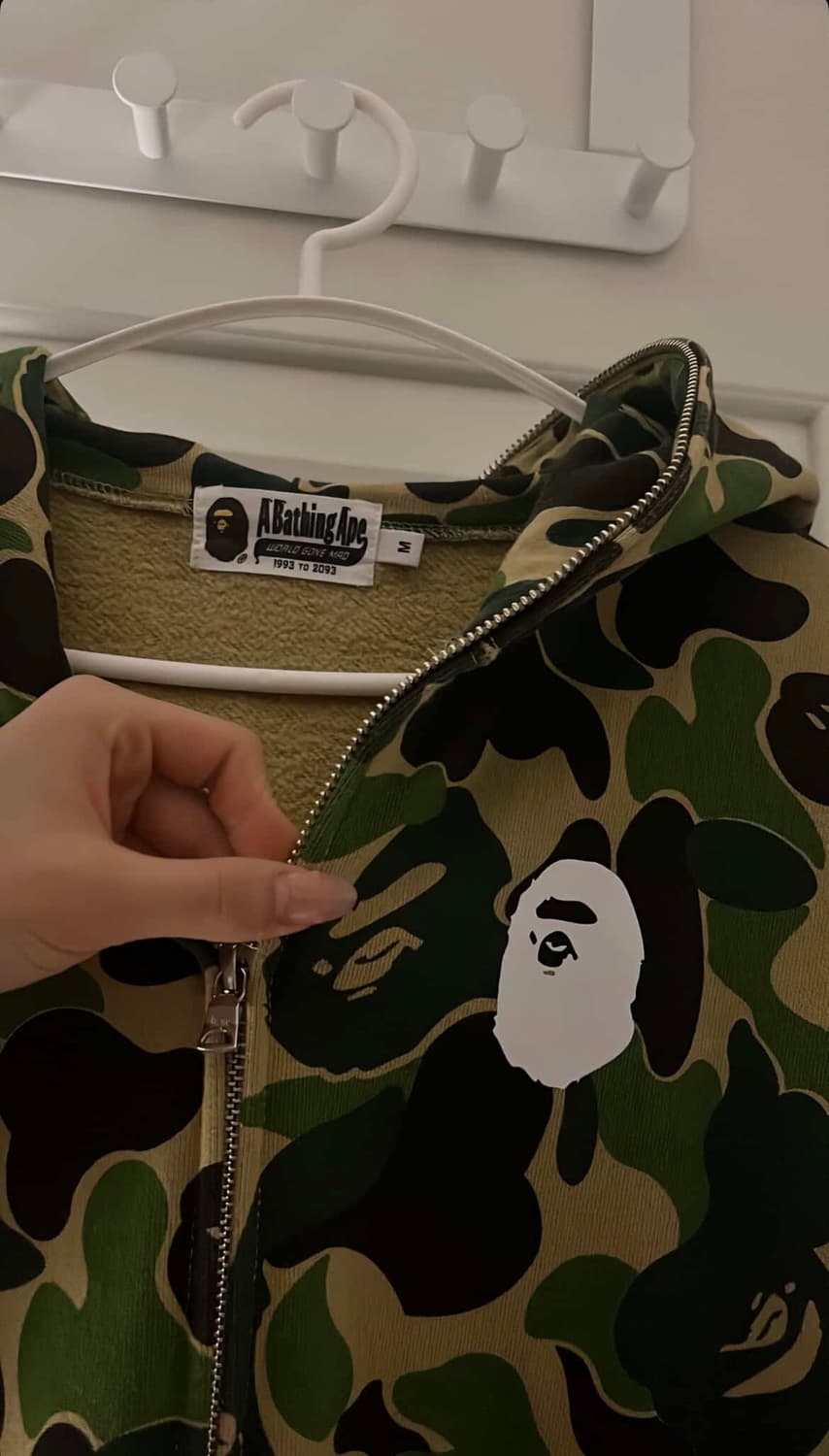 A BATHING APE (BAPE) 베이프 1st 카모 풀 집업 후드티 상품이미지4