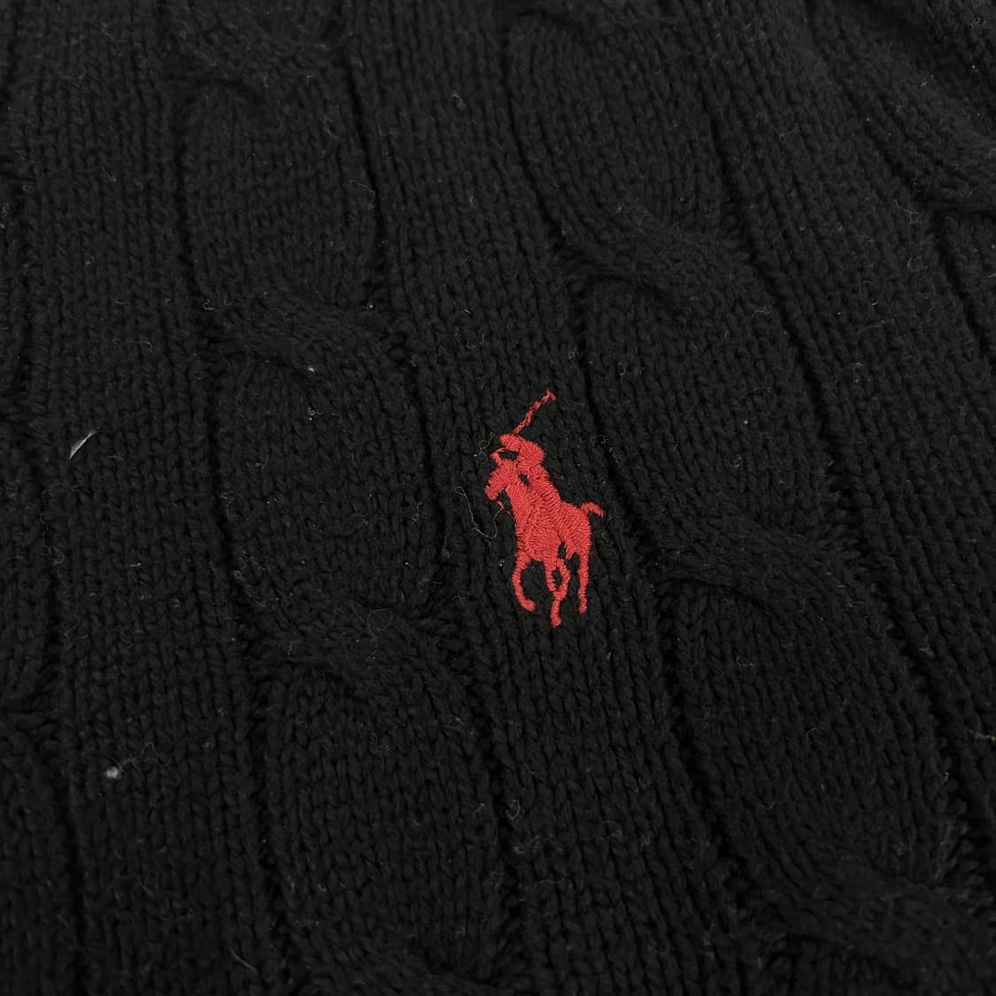 폴로 랄프로렌 블랙 케이블 니트 s 상품이미지3