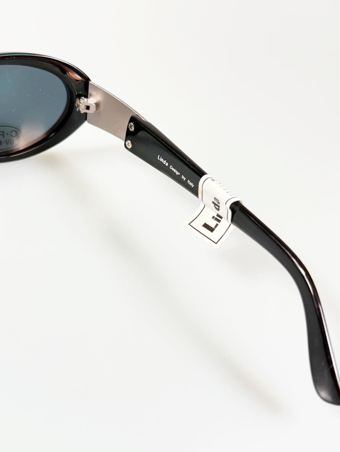 90s LIN DA 블랙 볼드 오벌 프레임 빈티지 선글라스 상품이미지6