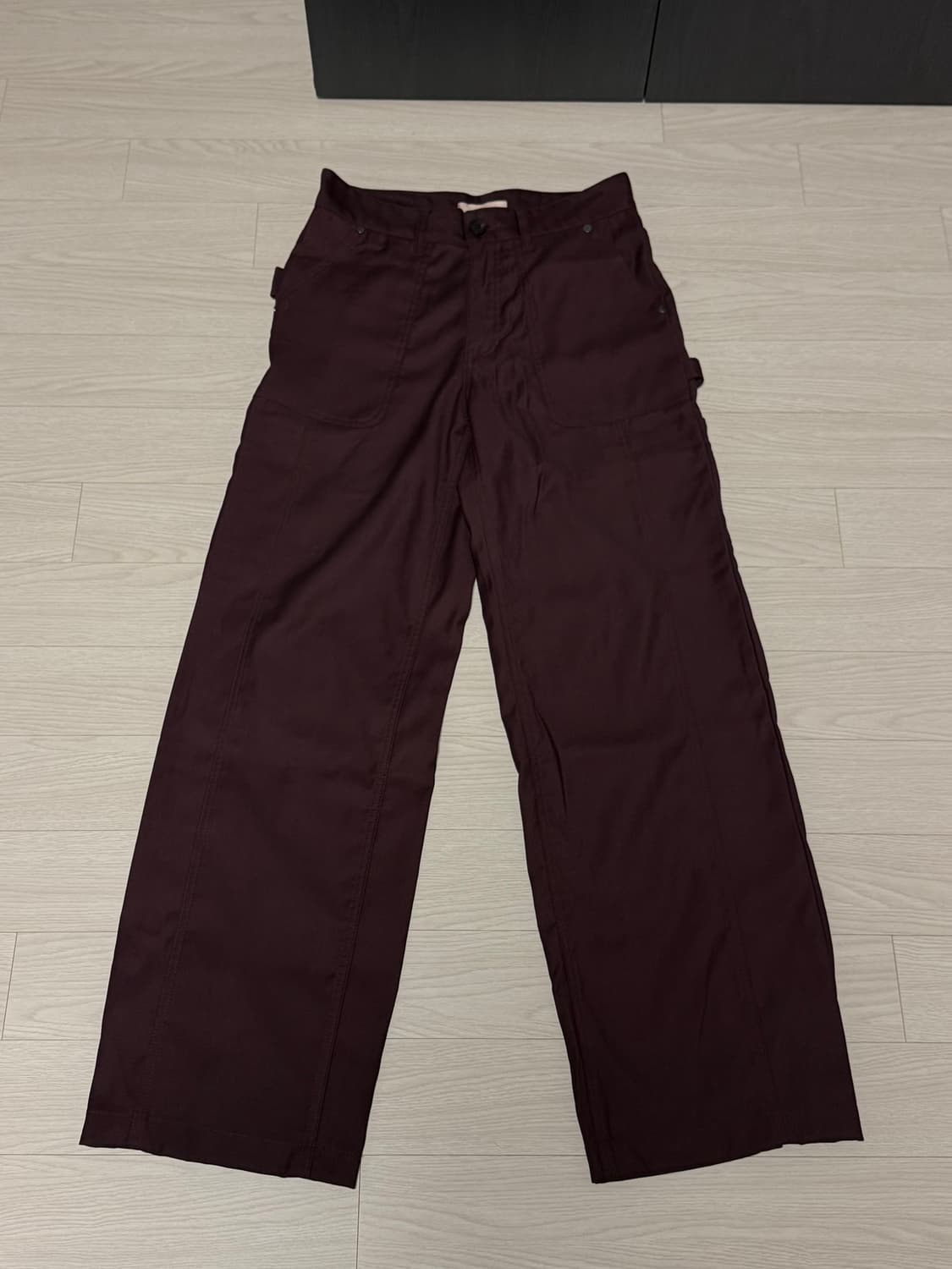 애드오프 카펜터 와이드 팬츠 버건디 46 상품이미지1