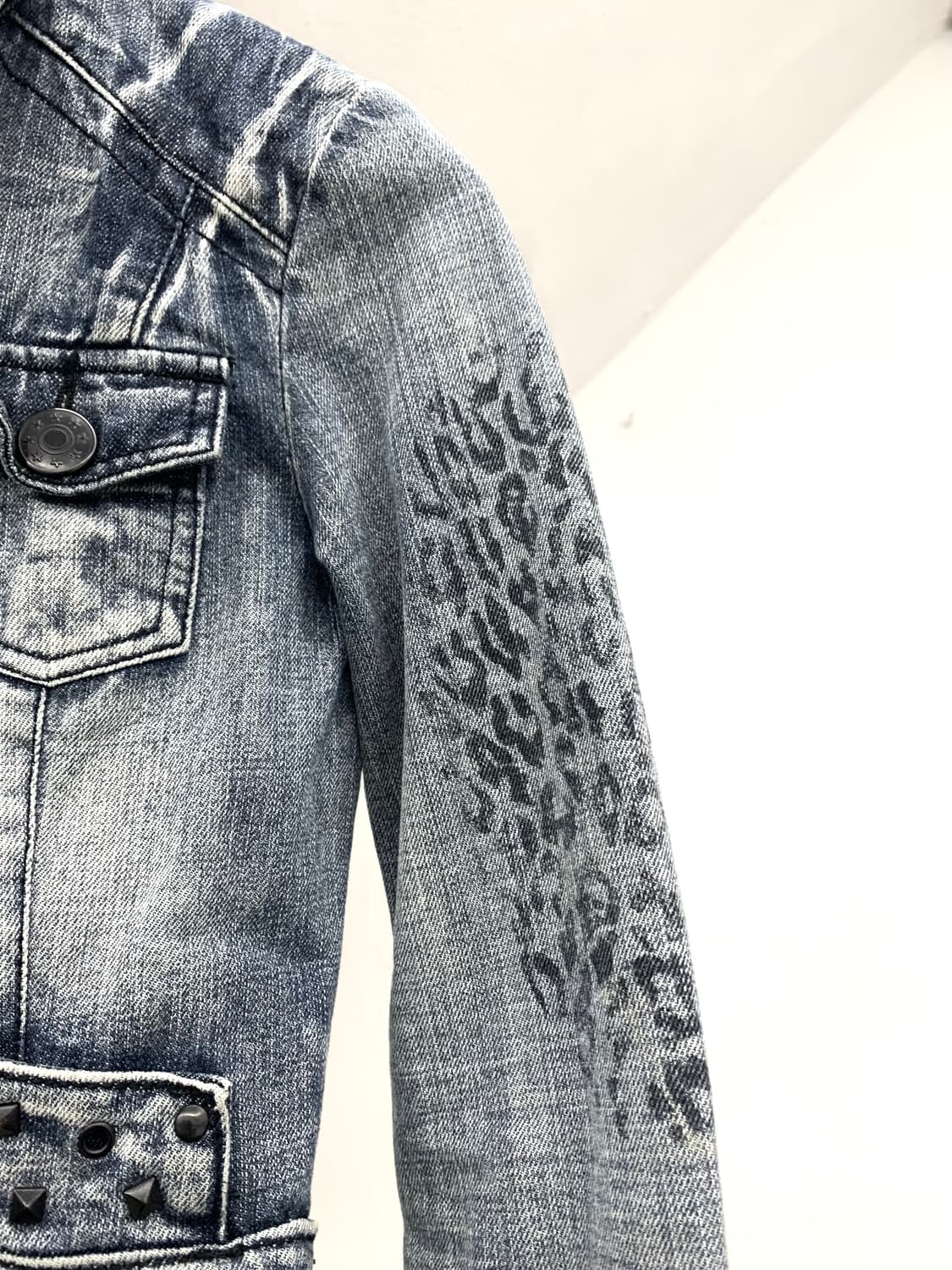 Leopard stud detail denim  상품이미지6