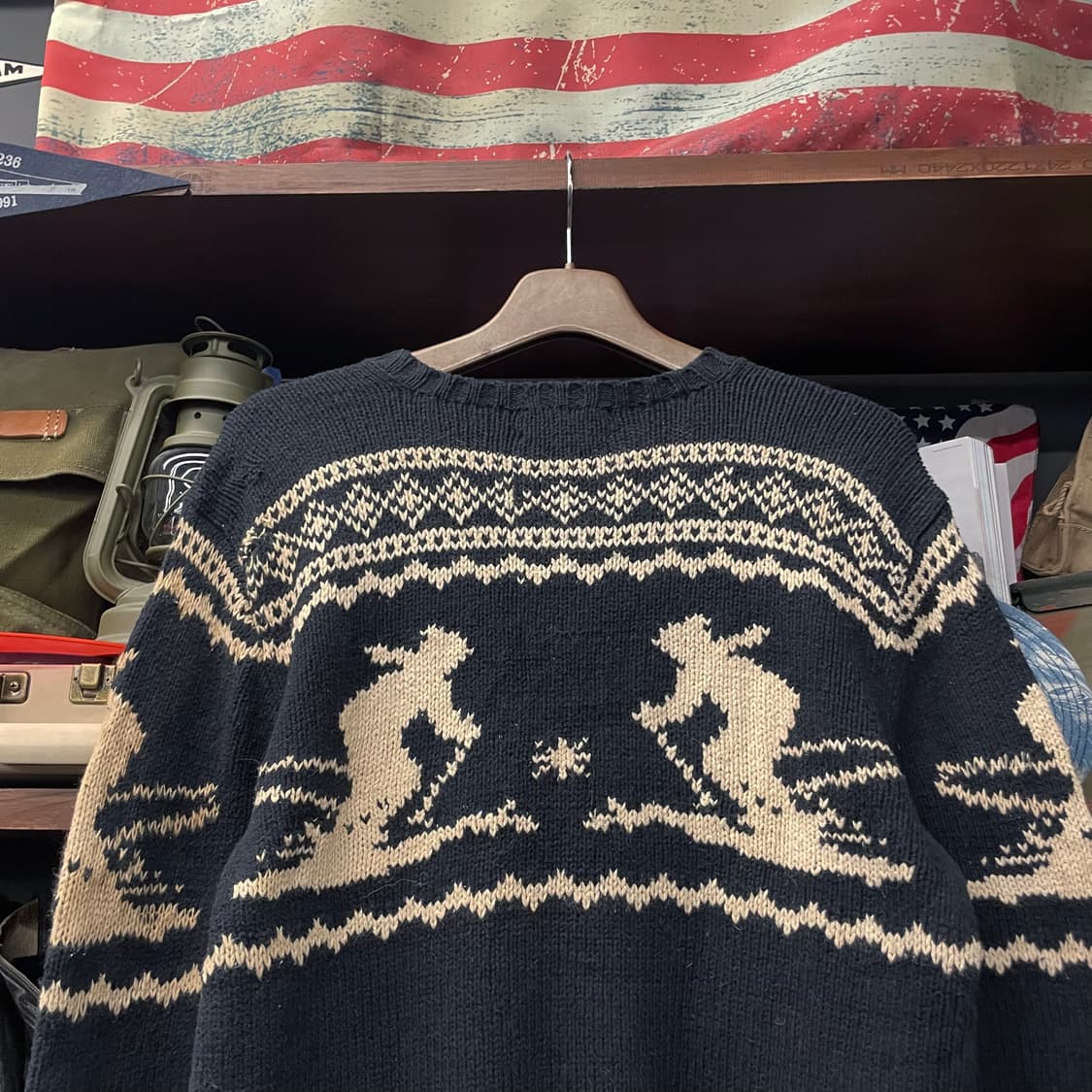 90s 폴로 랄프로렌 노르딕 스키 패턴 브이넥 니트 스웨터 N30 상품이미지5