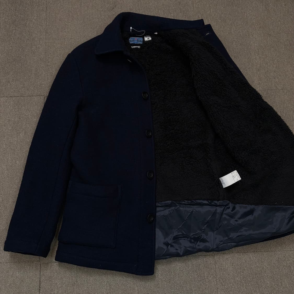 blue blue japan 블루블루 재팬 시어링 울코트 자켓  상품이미지4