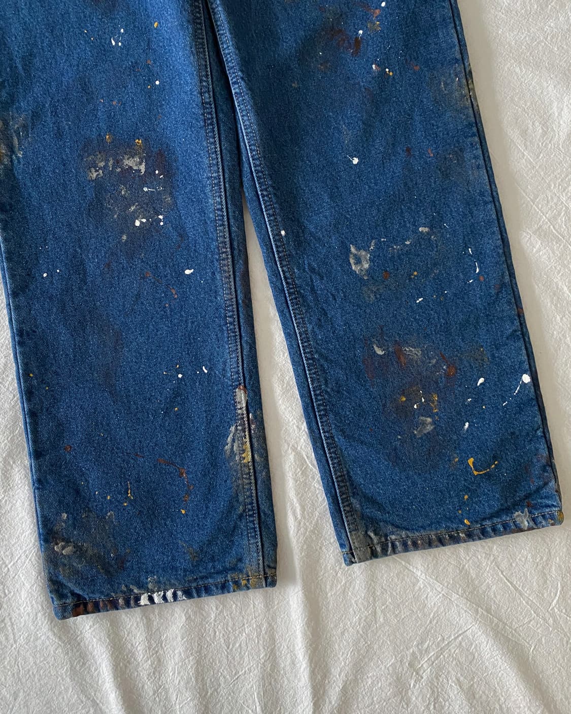 칼하트 페인팅 플란넬 데님 팬츠 상품이미지6