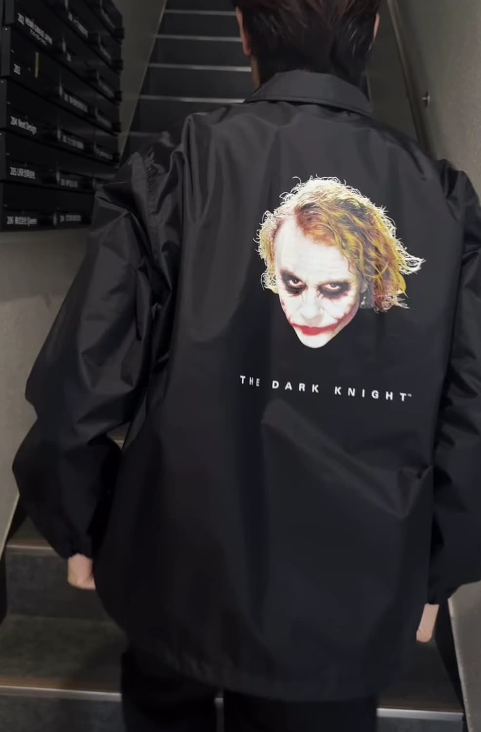 [XL] 와코마리아 x 다크나이트 트릴로지 코치자켓 블랙(조커) 상품이미지10