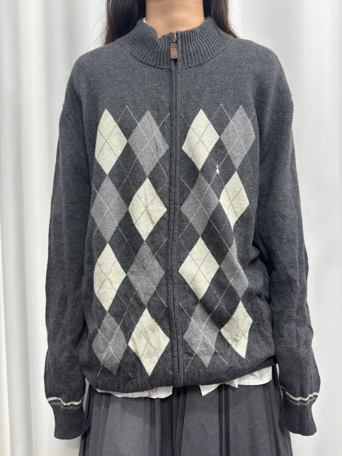 hush puppies argyle knit zipup 상품이미지2
