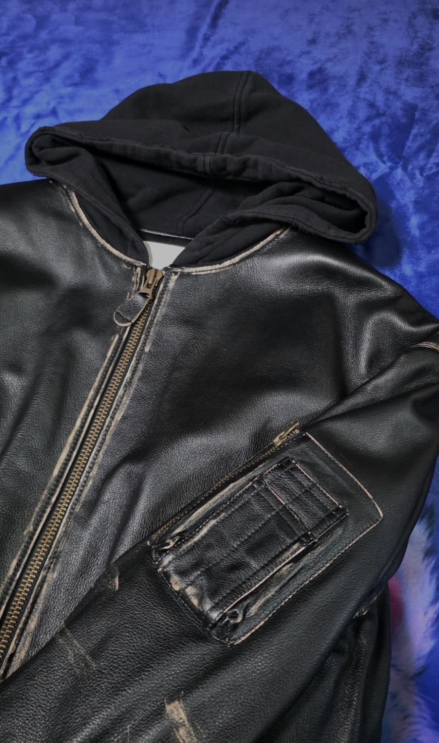 [1] 언더마이카 부록 빈티지 카우하이드 봄버 상품이미지2