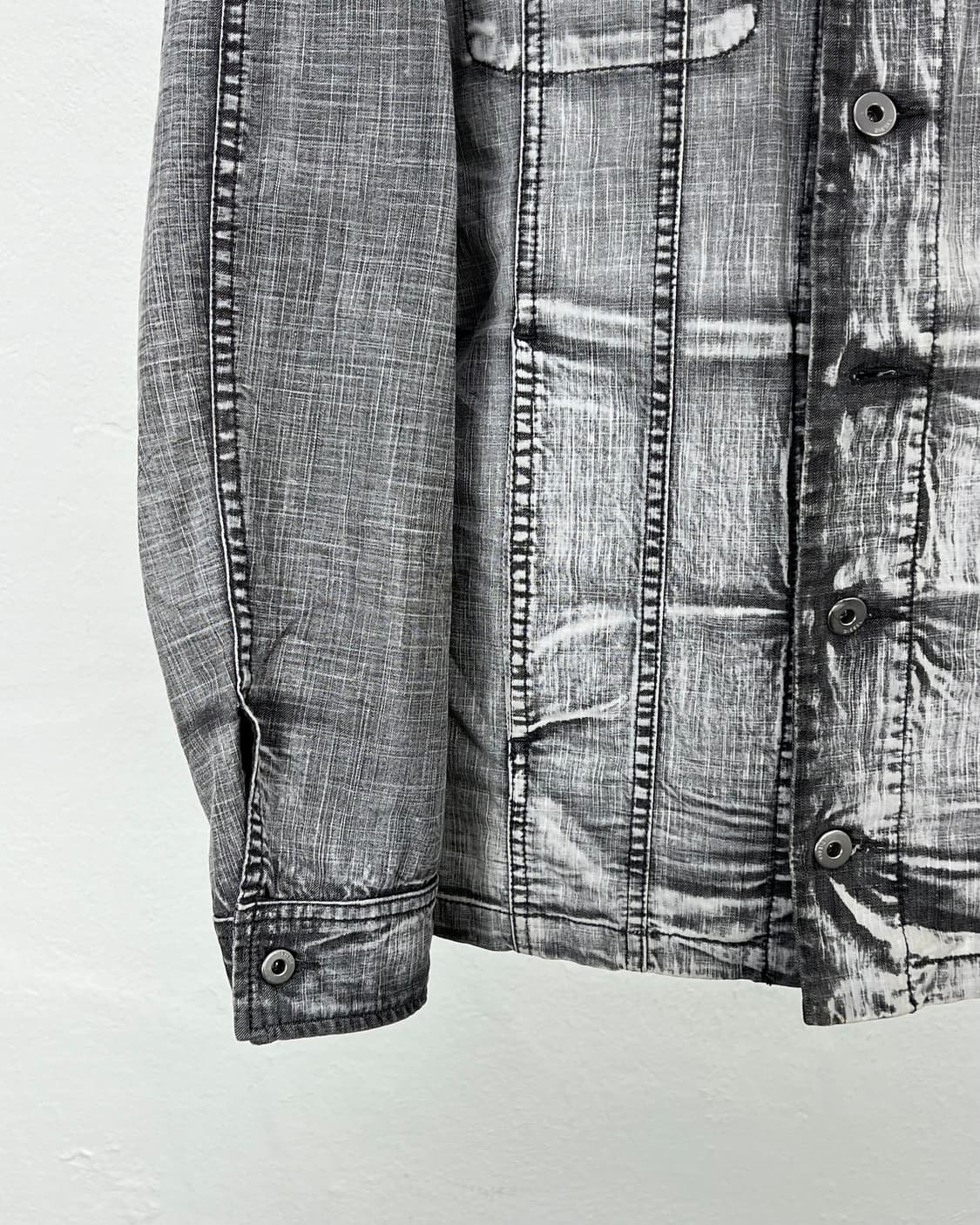 디젤 라이트 그레이 워시드 그레이 다잉 데님 트러커 자켓 상품이미지4