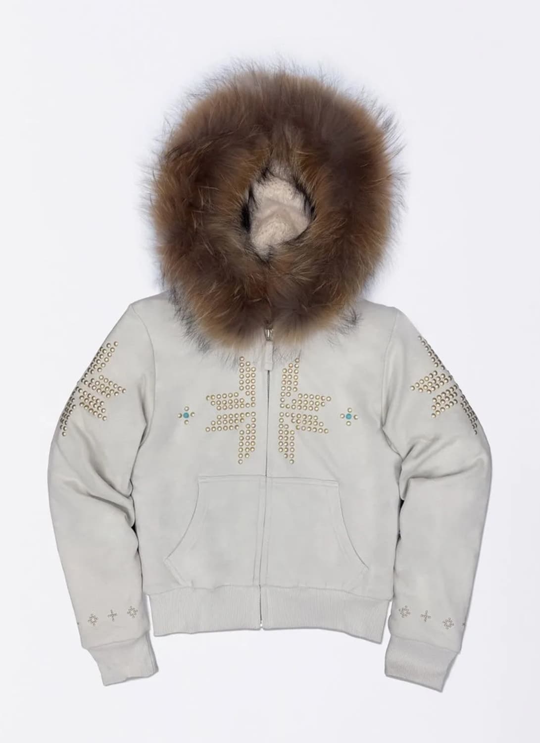 스컬프터 fur trimming hooded zip up 상품이미지1