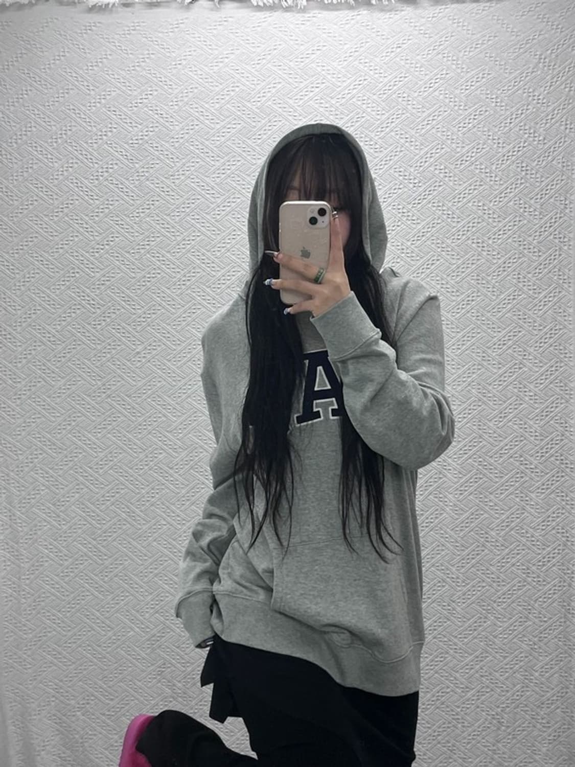 갭 GAP 올드스쿨 빈티지 빅로고 여리 후드티 L C07848 상품이미지2