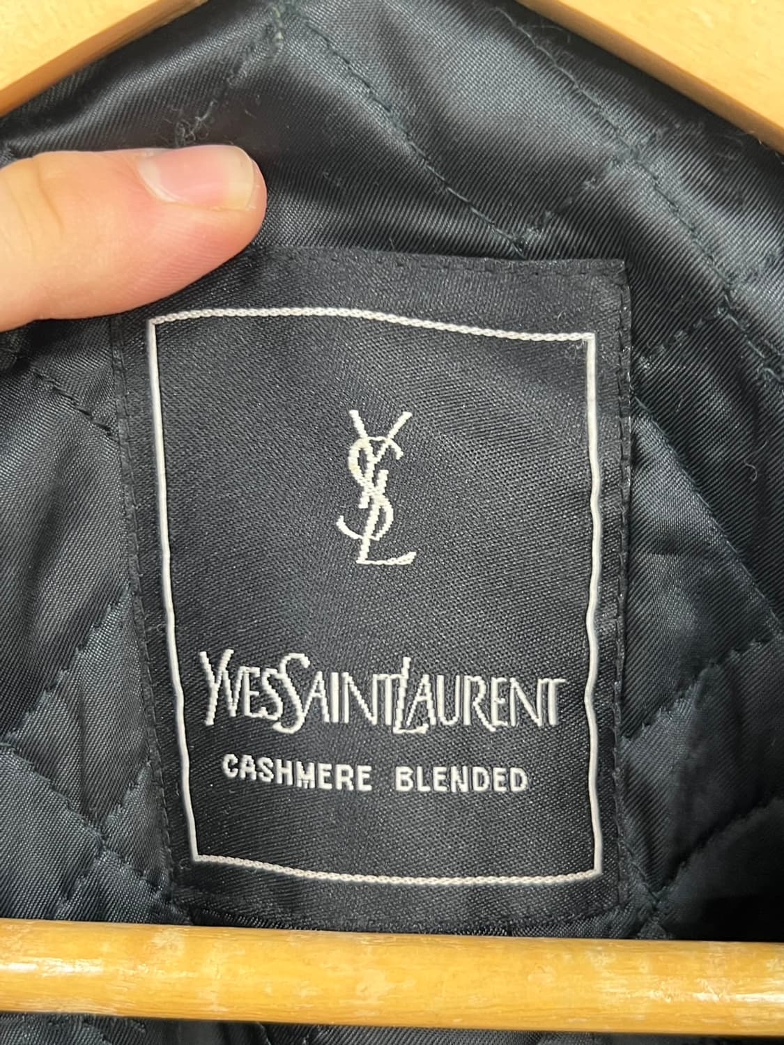 90s YSL 제일모직 입생로랑 캐시미어 발마칸 코트 상품이미지4
