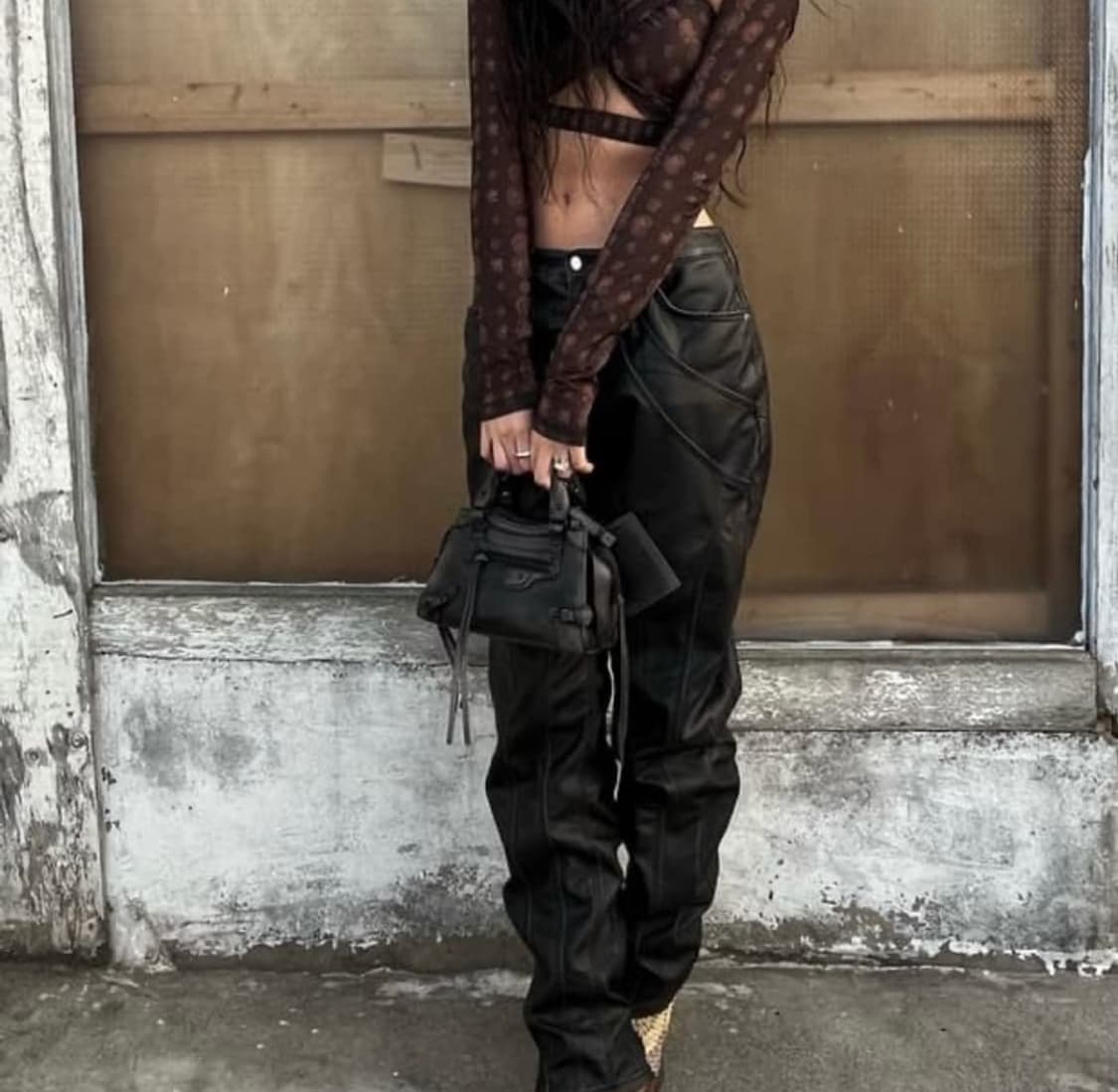 604service 레더 팬츠 L 상품이미지1