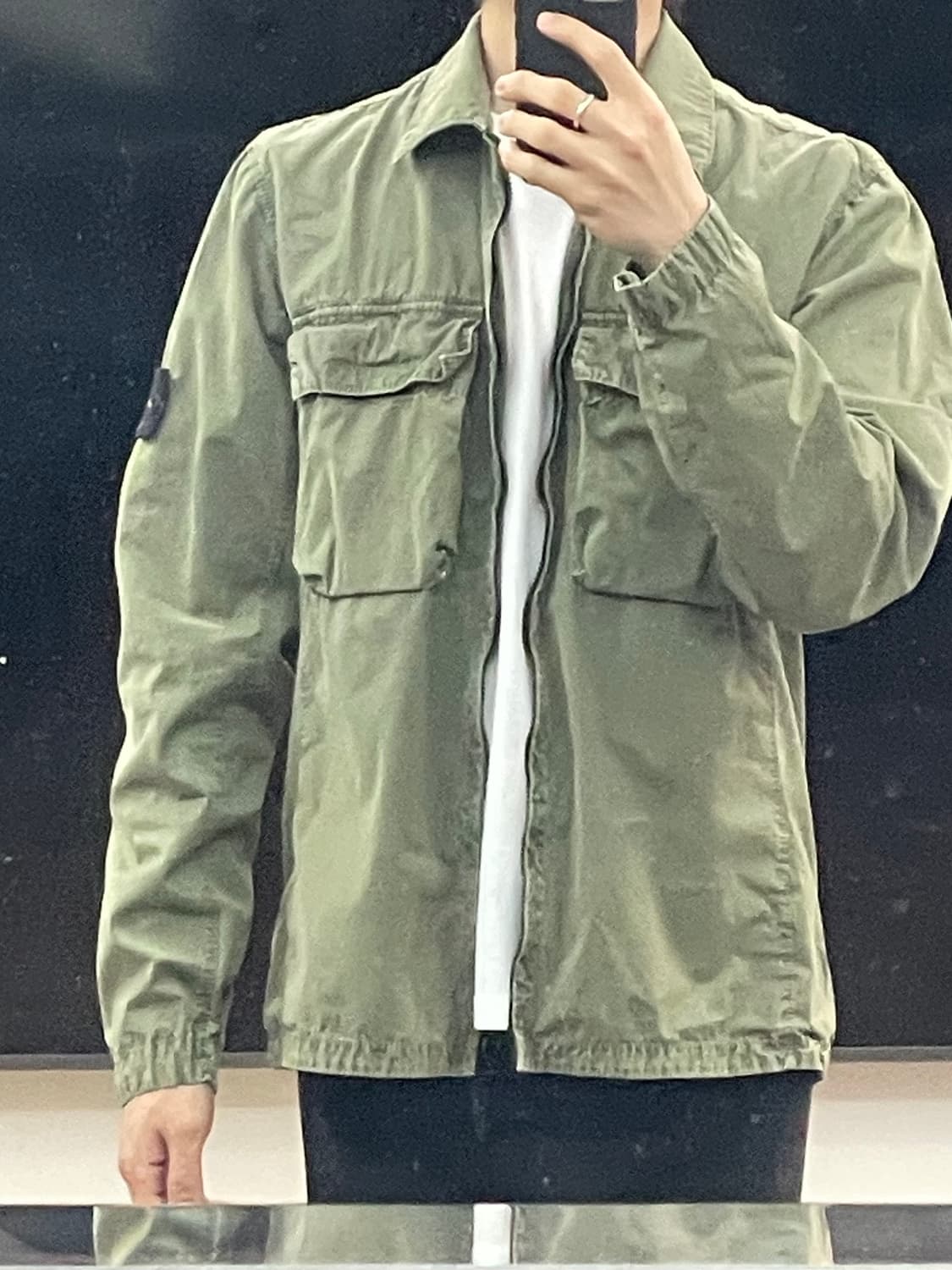 스톤 아일랜드 올리브 셔츠 자켓 L 사이즈 상품이미지4