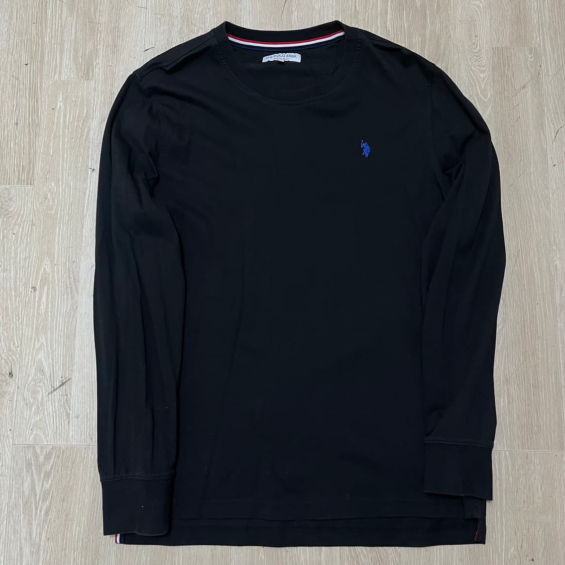 유에스폴로에센 자수로고 라운드넥 긴팔 티셔츠 L/100 상품이미지1