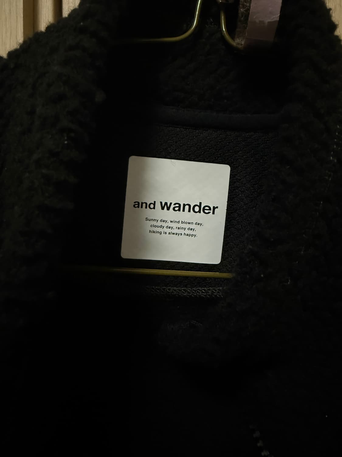 앤드원더 리울 JQ 스탠드 집업 블랙 상품이미지2